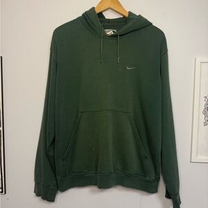 Vintage Nike Forest Green Hoodie - Medium